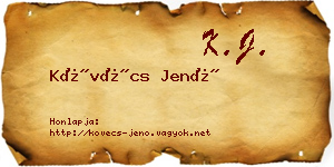 Kövécs Jenő névjegykártya